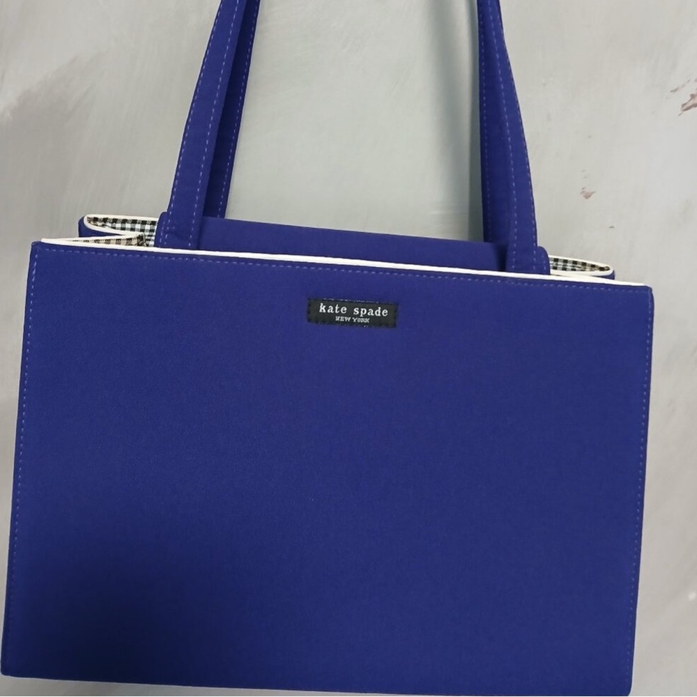 Kate Spade Royal Blue Satchel with Glittering Rose Gold Accent